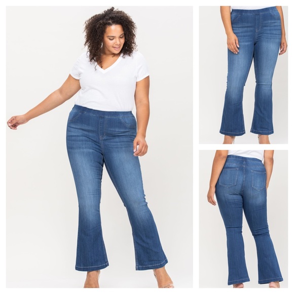 Plus size petite flare jeans Clearance
